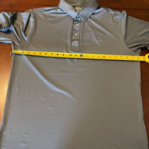 Adidas Golf Climalite Polo Shirt M Gray Short Sleeve Button-Up - Picture 8 of 11